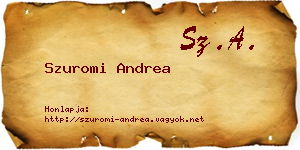 Szuromi Andrea névjegykártya